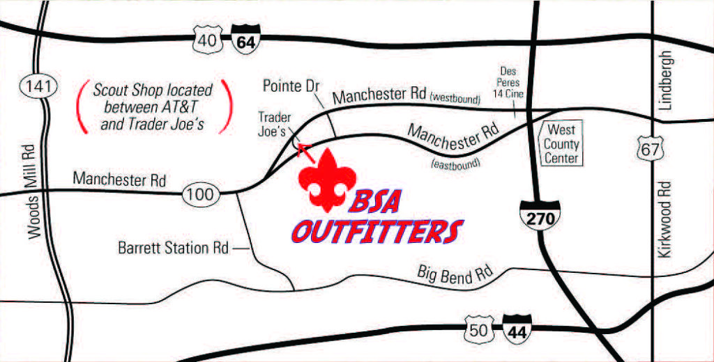 BSA Outfitters map