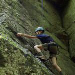 Rock Climber at Swift Venturing Summer Camp